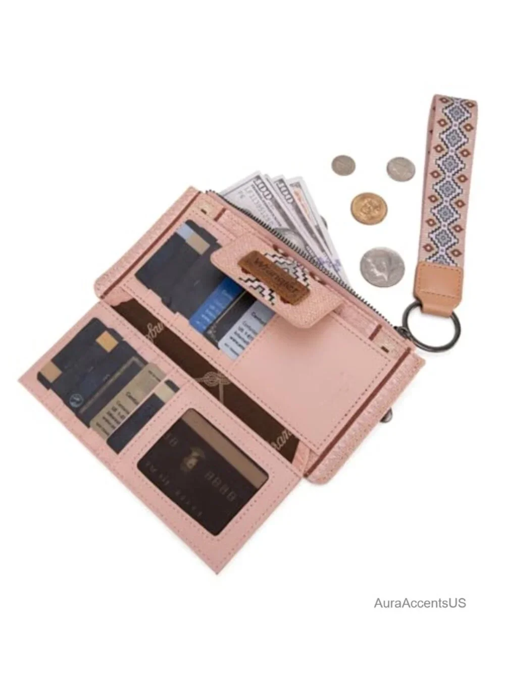 Western Boho Wristlet Wallet RFID Blocking Card Holder Clutch